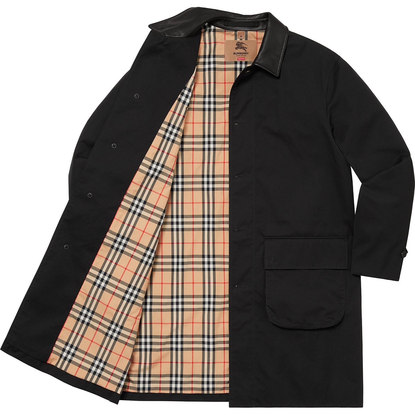 Supreme®/Burberry® Leather Collar Trench view 8